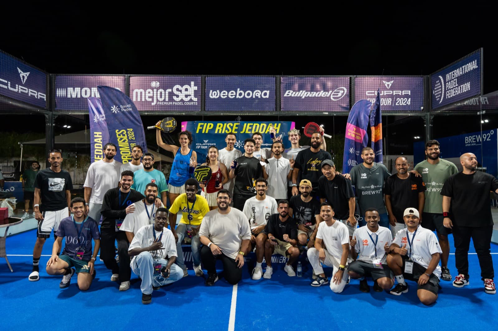 B-Padel FIP Rise Jeddah community group photo